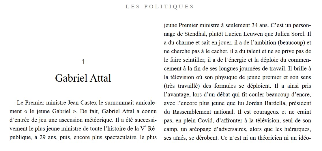 Les politiques: Portraits et croquis