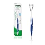 GUM - 760RB Dual Action Tongue Cleaner Brush and Scraper (Colors May Vary)