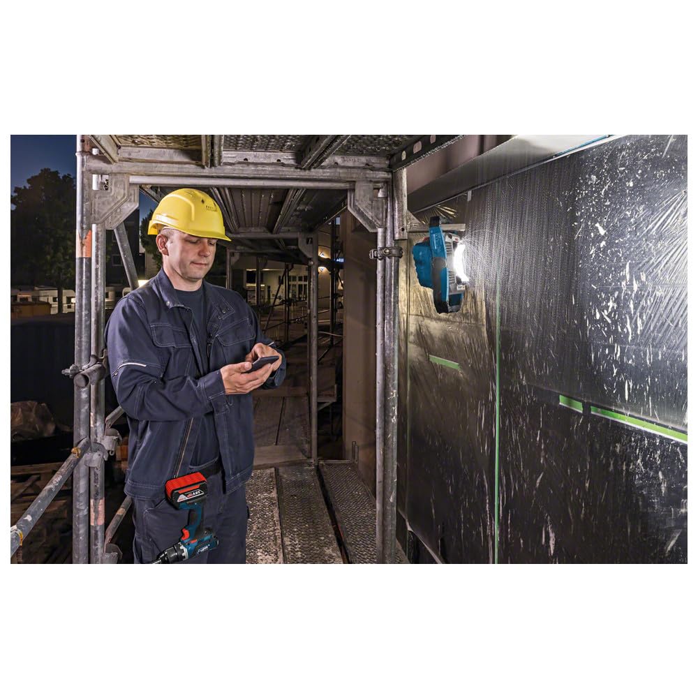 Bosch Professional 18V System Akku LED-Baustellenlampe GLI 18V-2200 C (max. Helligkeit 2200 Lumen, Connect Ready, ohne Akku/Ladegerät)