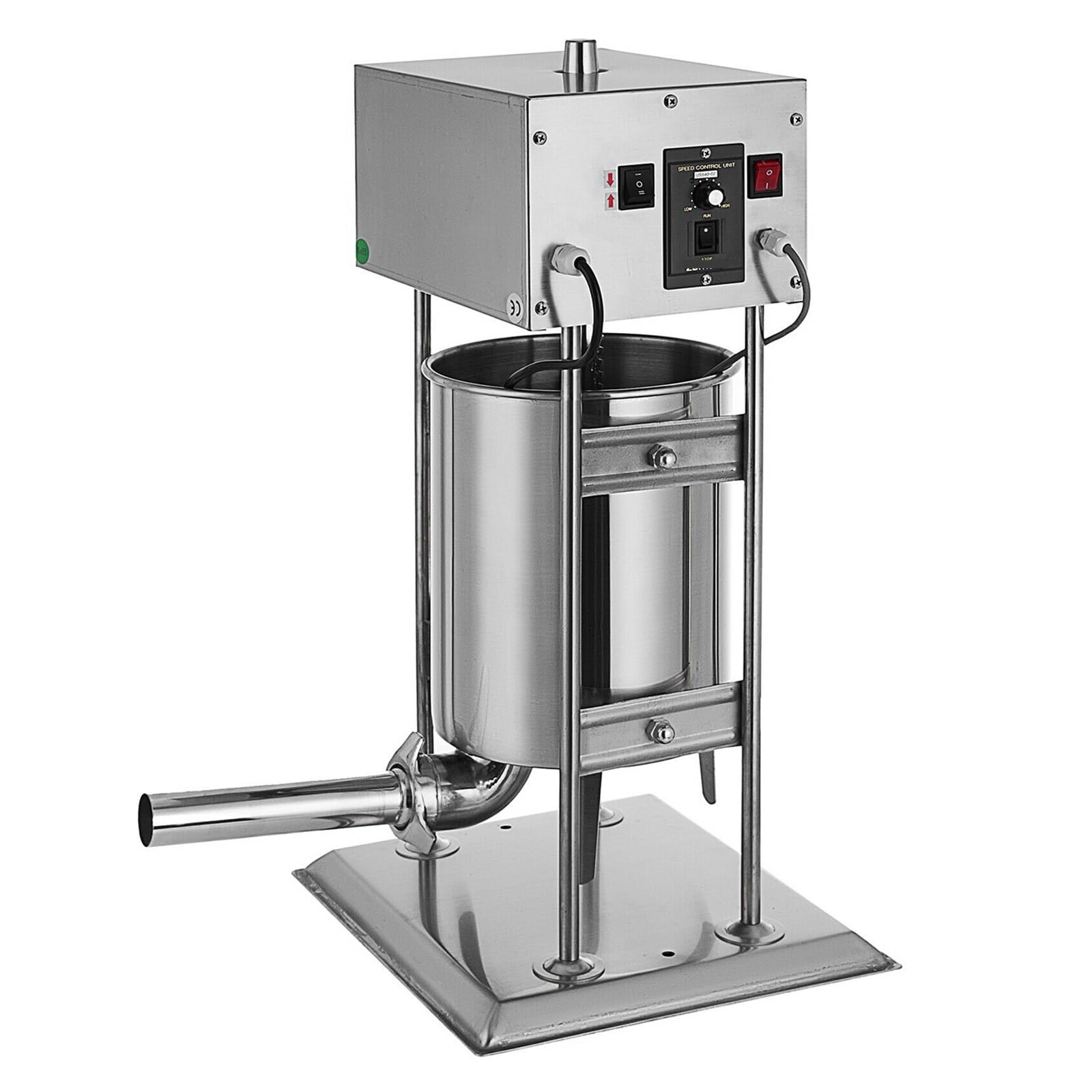 10L/12L/15L elektryczna nadziewarka do kiełbasy nadziewarka do kiełbasy urządzenie do robienia kiełbasek pionowa klasa handlowa z 5 lejkami do napełniania(10L (liquefied gas))
