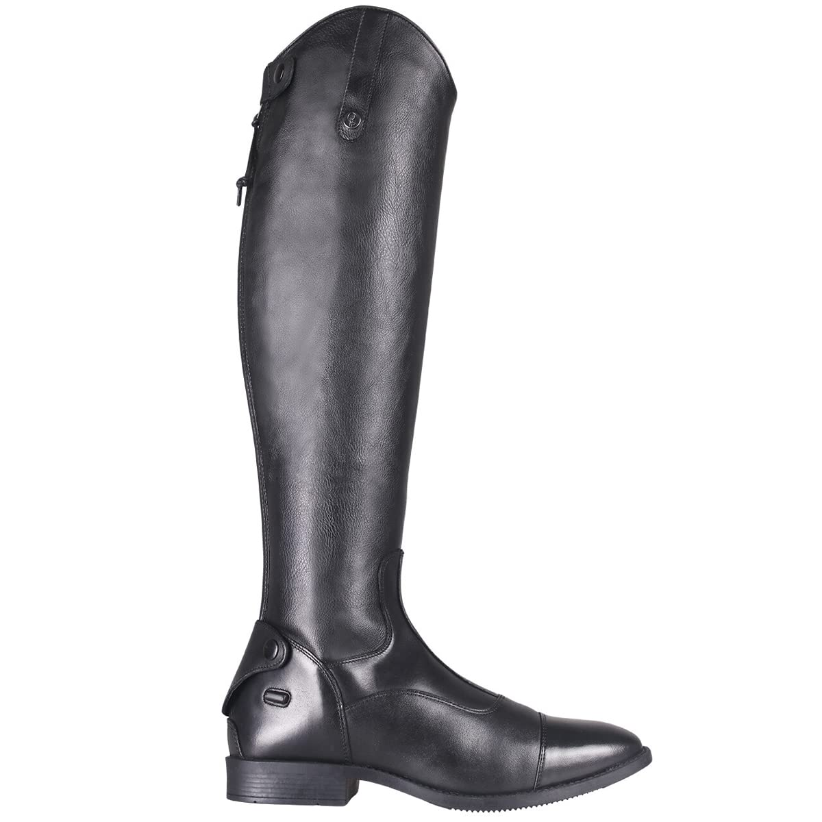 QHP Hugo - Botas de equitación para hombre (piel de vacuno/poliuretano, talla 42-46), color negro