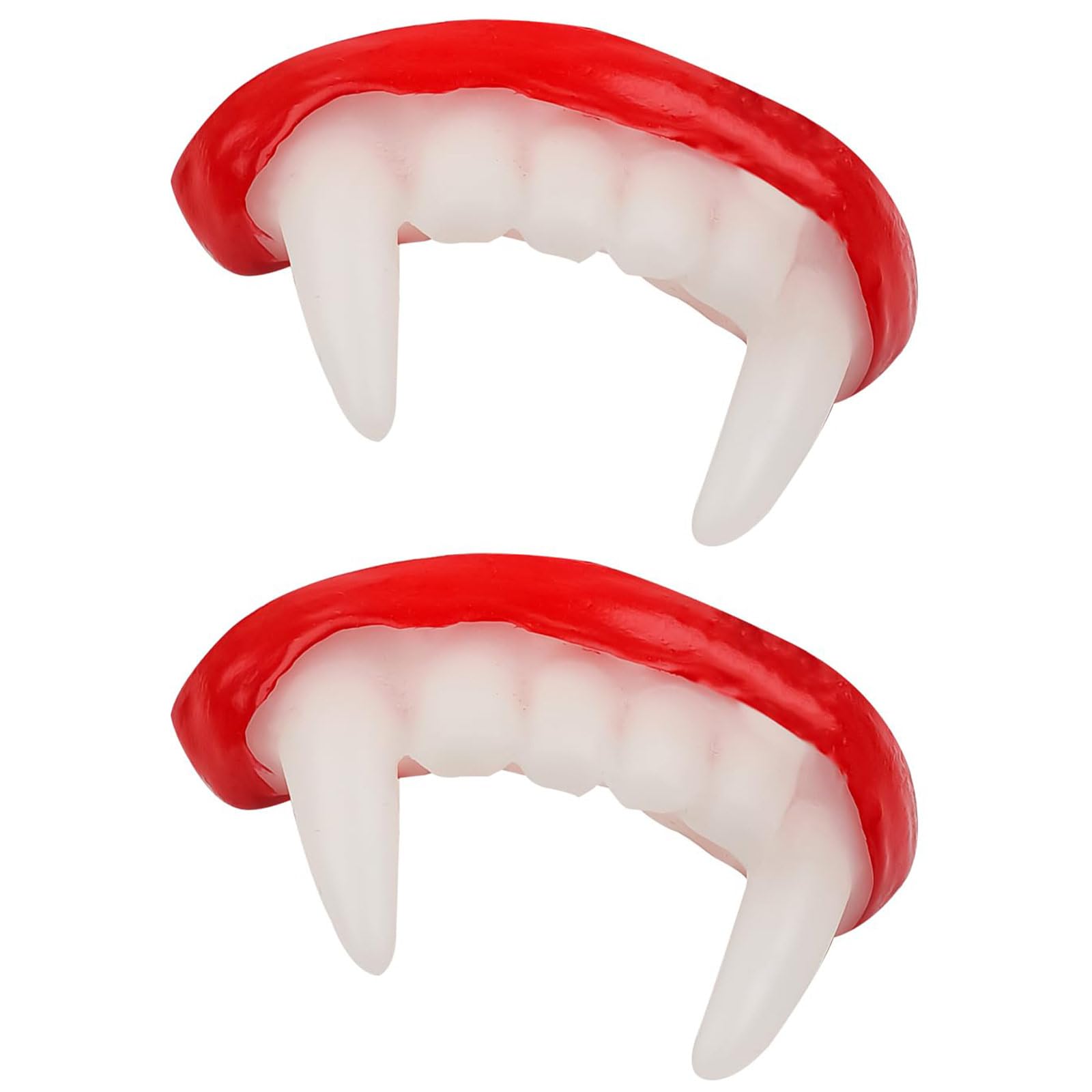 2 Pieces Vampire Teeth Fake Fangs Vampire Costume Accessories for Masquerade Theme Party Cosplay