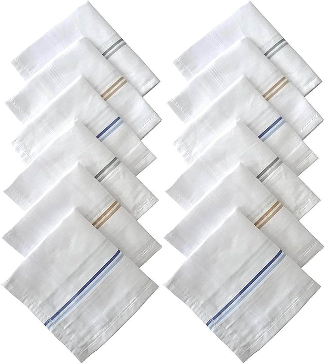 LEALDEALZPremium Cotton Handkerchief for Men Pack of 12 (Large Size)