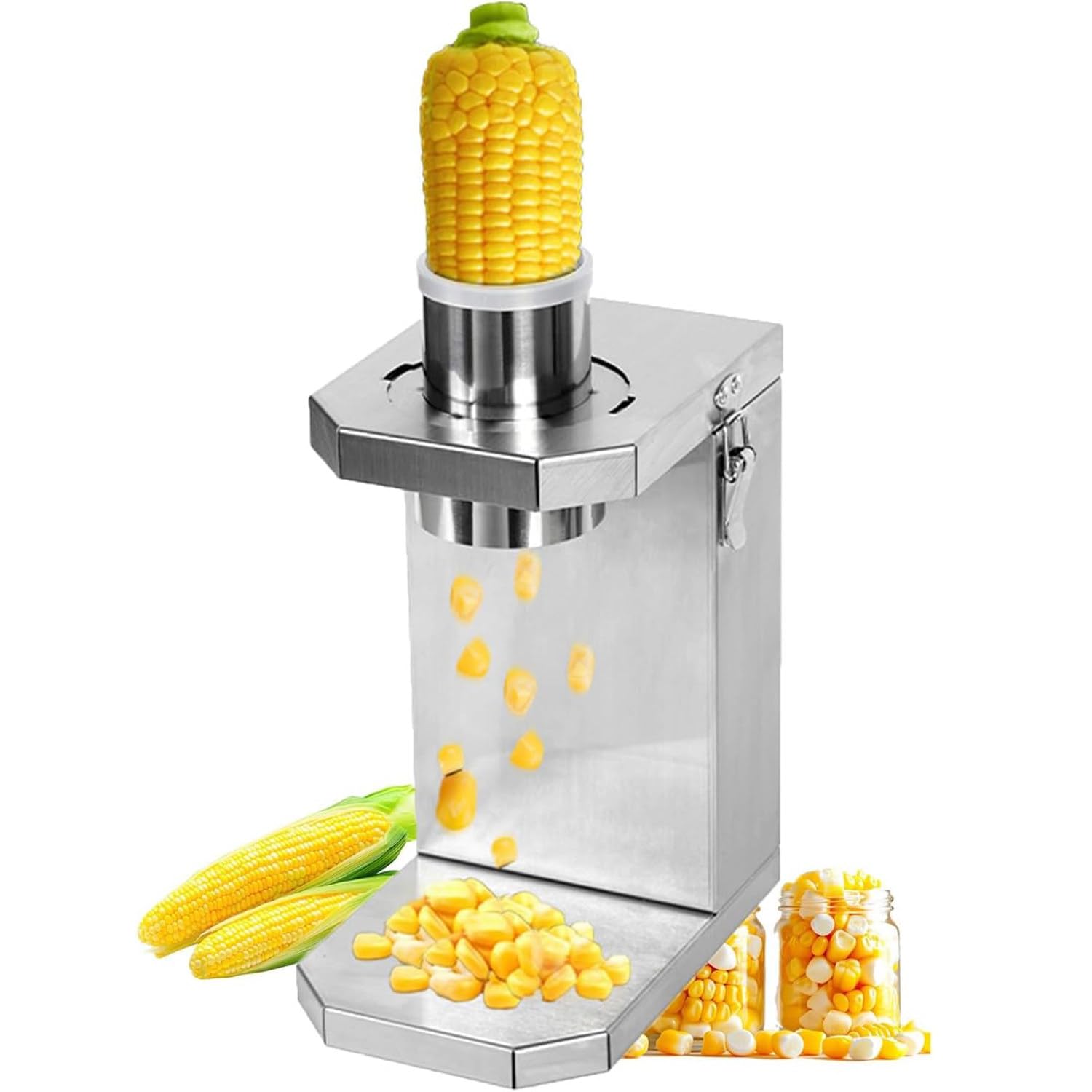 LSHFYV Electric Corn Cob Stripper, 2.56 in Chute, Easy-Clean Design