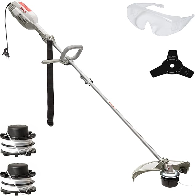 IKRA IKRA Elektro-Sense IES 1000 C Rasensense (37 cm Schnittkreis, 1000W, inkl. 2× Fadenspulen, Dickichtmesser, Schutzbrille) — Trimmer & Sensen