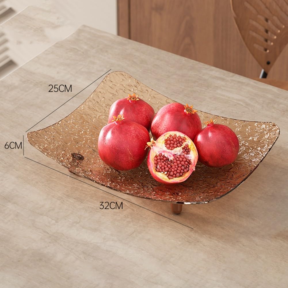 Akrylowa taca do serwowania herbaty owoców i deserów gładka Ed 25 x 6 x 32 cm kremowo-biała idealna do rozrywki wystroju domu i kuchni nizat