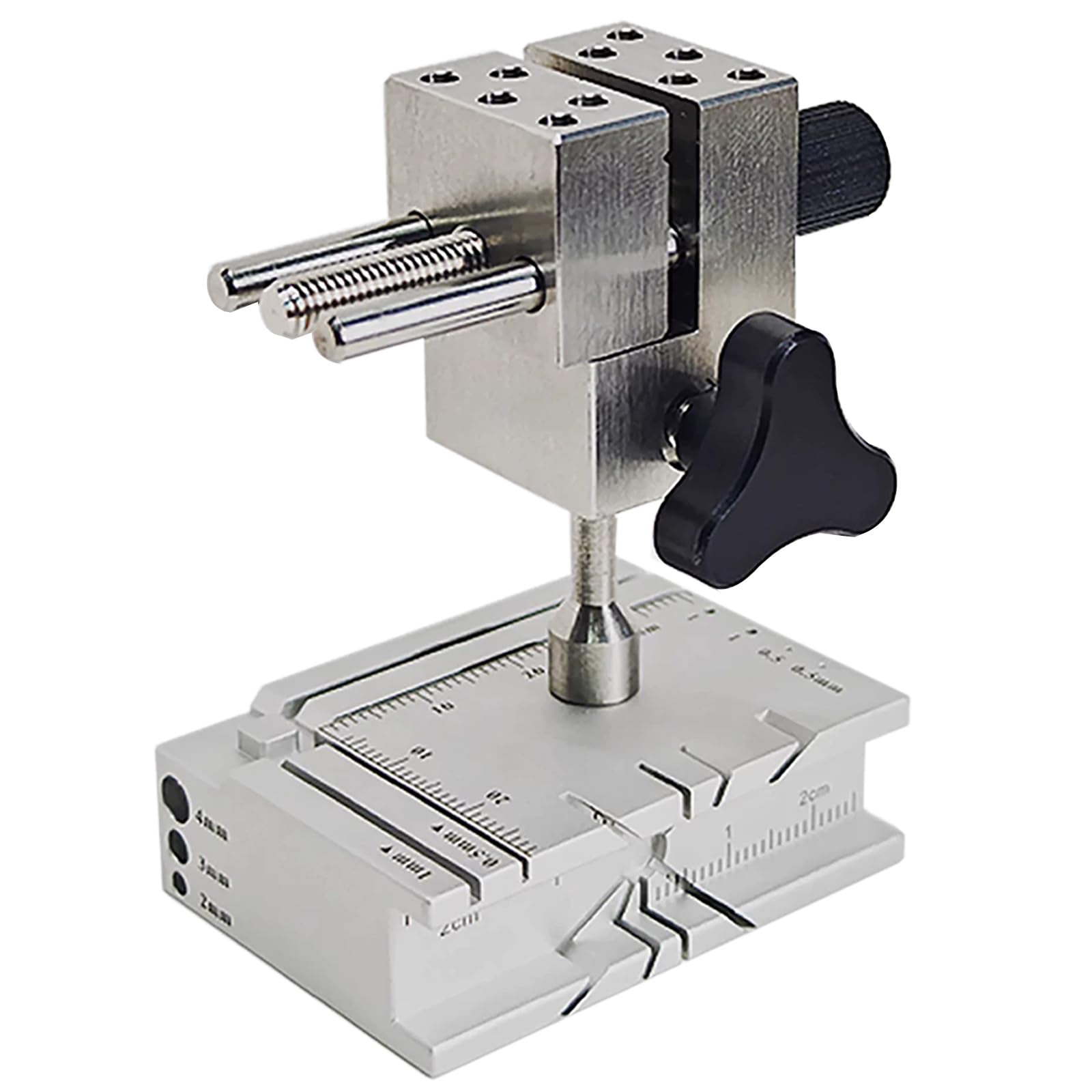 SICWEDIM Split-type Bench Vise, Mini Table Top Clamp, 0.005mm High Accuracy Clamping, With Assistance Workbench Base, Small Parts Holding Tool For Model Building, Jewelry Making