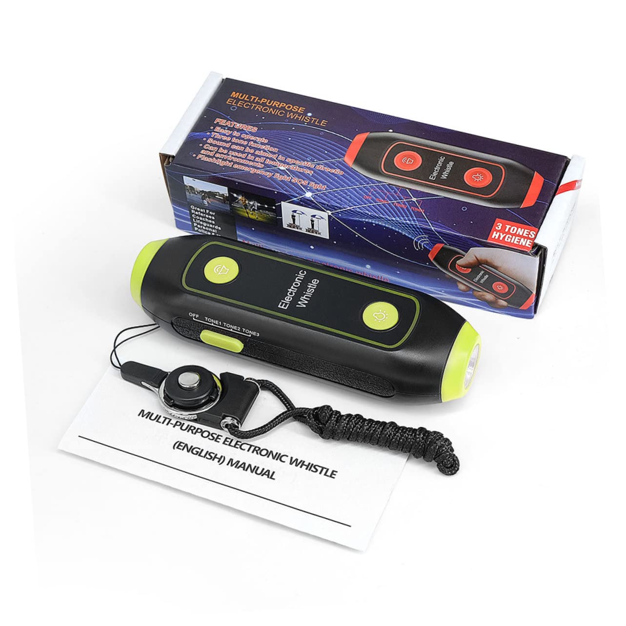 Sosoport the voicess voctorious kocher batteriebetrieben qridor bellen Sport elektrische Pfeife für Reisebusse für Trainer Magnet Green