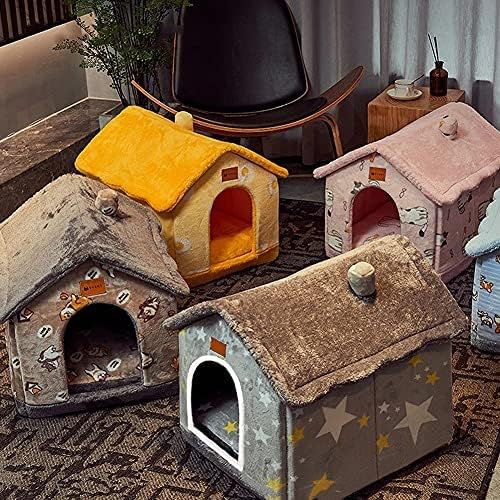 Miniatura 7 de Casa para Perros Interior de Espuma de Memoria, Cama de Caseta para Perros Plegable con Cojín para Perros Pequeños, Medianos y Grandes, Gatos, Nido