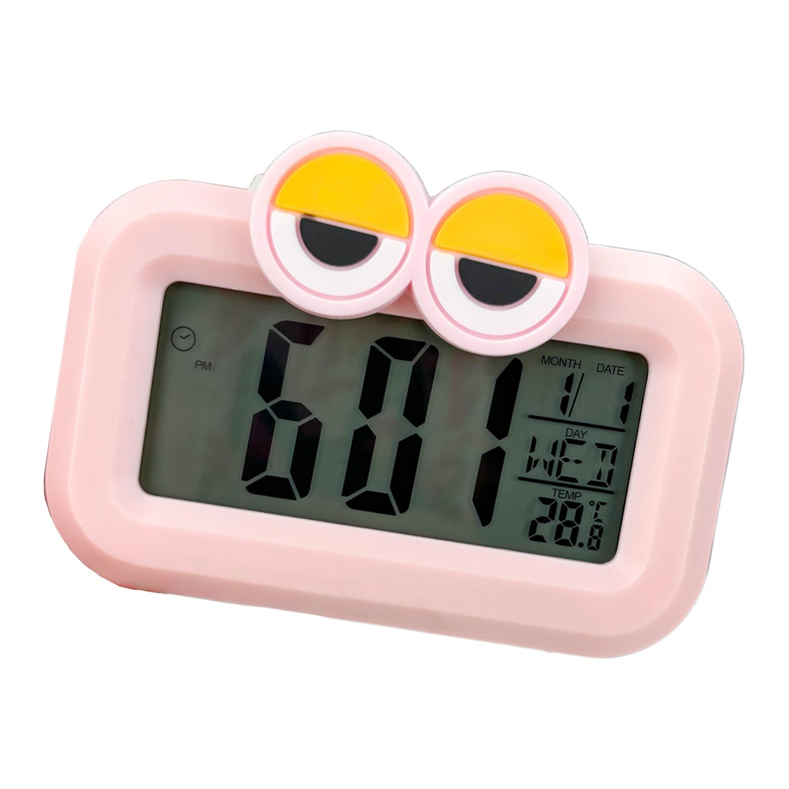 Snorvixre Digital Alarm Clock with Time Nightlight Temperature Snooze Bedsides Desk Table Electronic Battery Operated Clocks Electric Desk