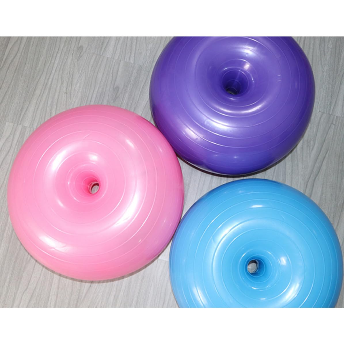 Uonlytech Pelota de Yoga Hinchable de PVC con Superficie Antideslizante y Diseño Circular para Ejercicios de Stretching, Incluye Bomba de Aire