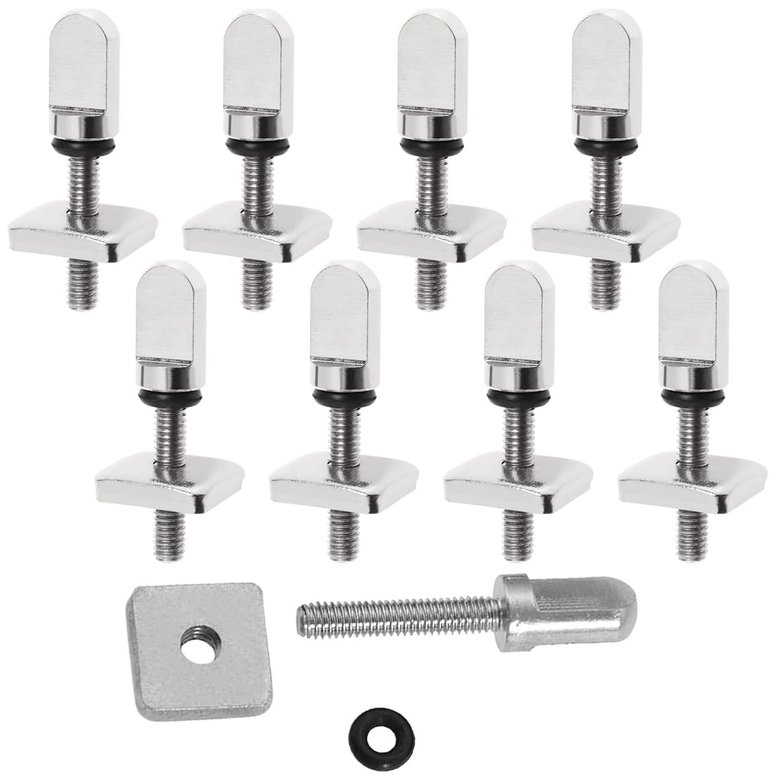 Tornillos para Aletas Sup de Acero Inoxidable 316 - 8 Piezas Resistentes a la Corrosión para Tablas de Surf
