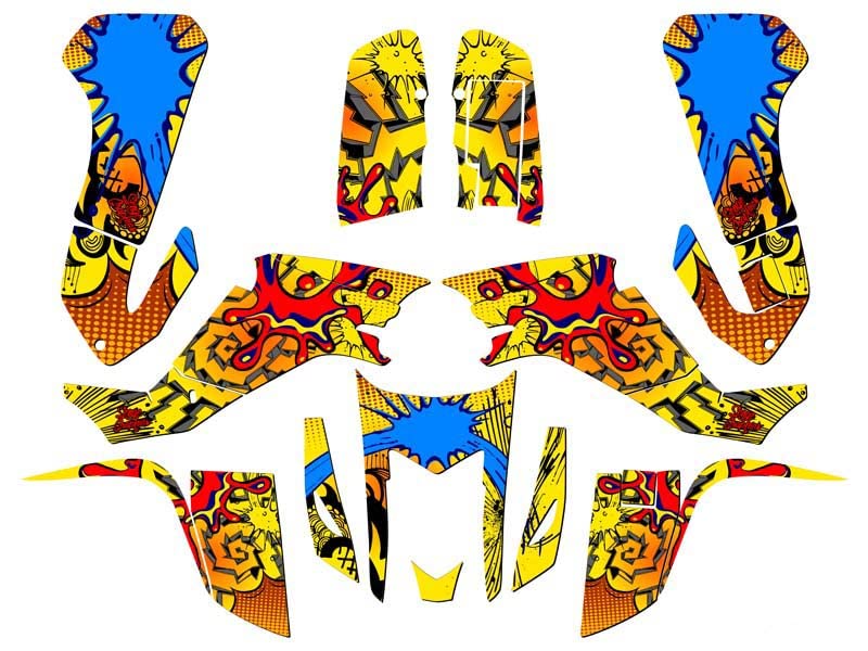 Amazon.com: 2003-2008 LTZ 400 Zany Yellow Senge Graphics Kit