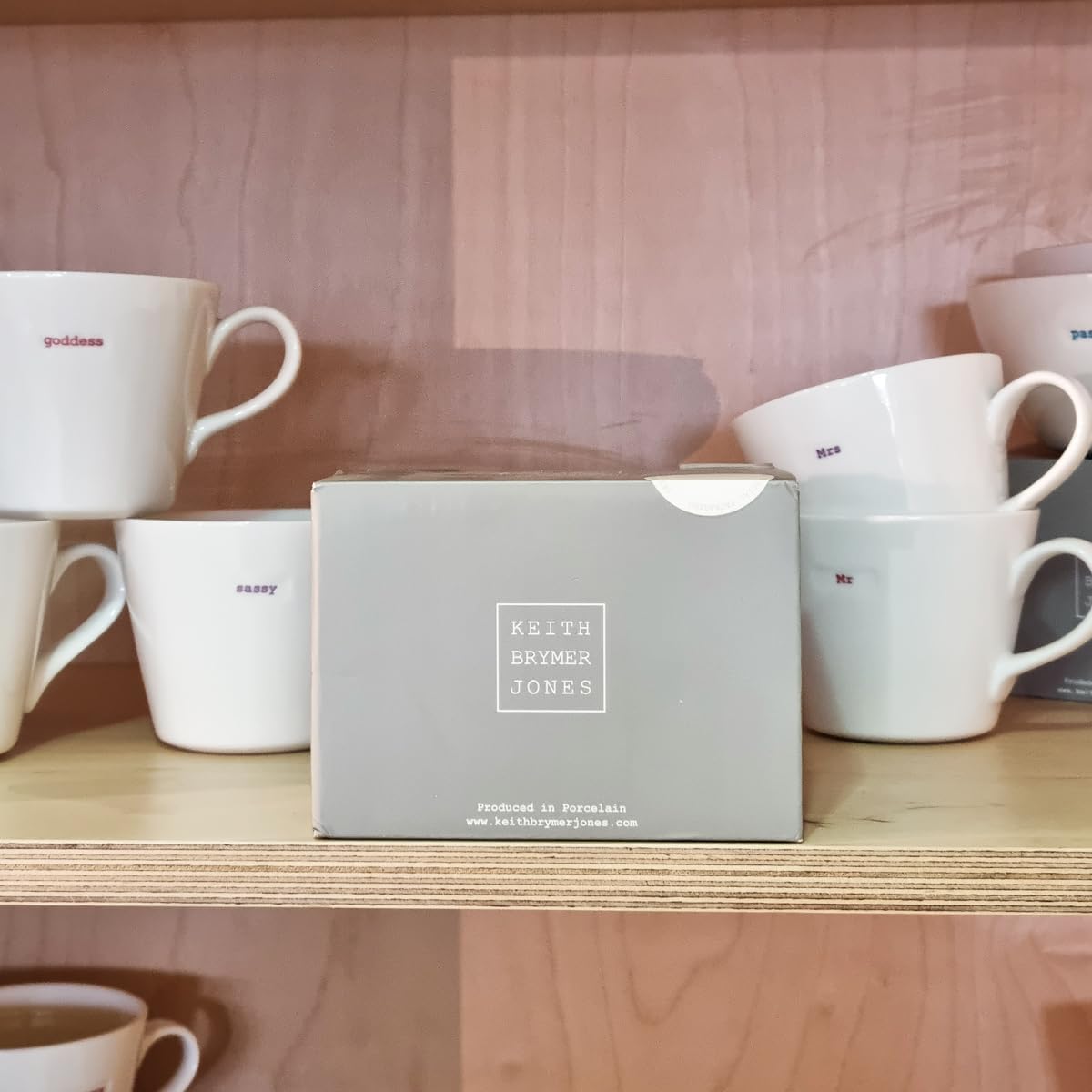 Keith Brymer Jones - Word Range - Standard Ceramic White Mug - Coffee - 350ml - Gift Boxed