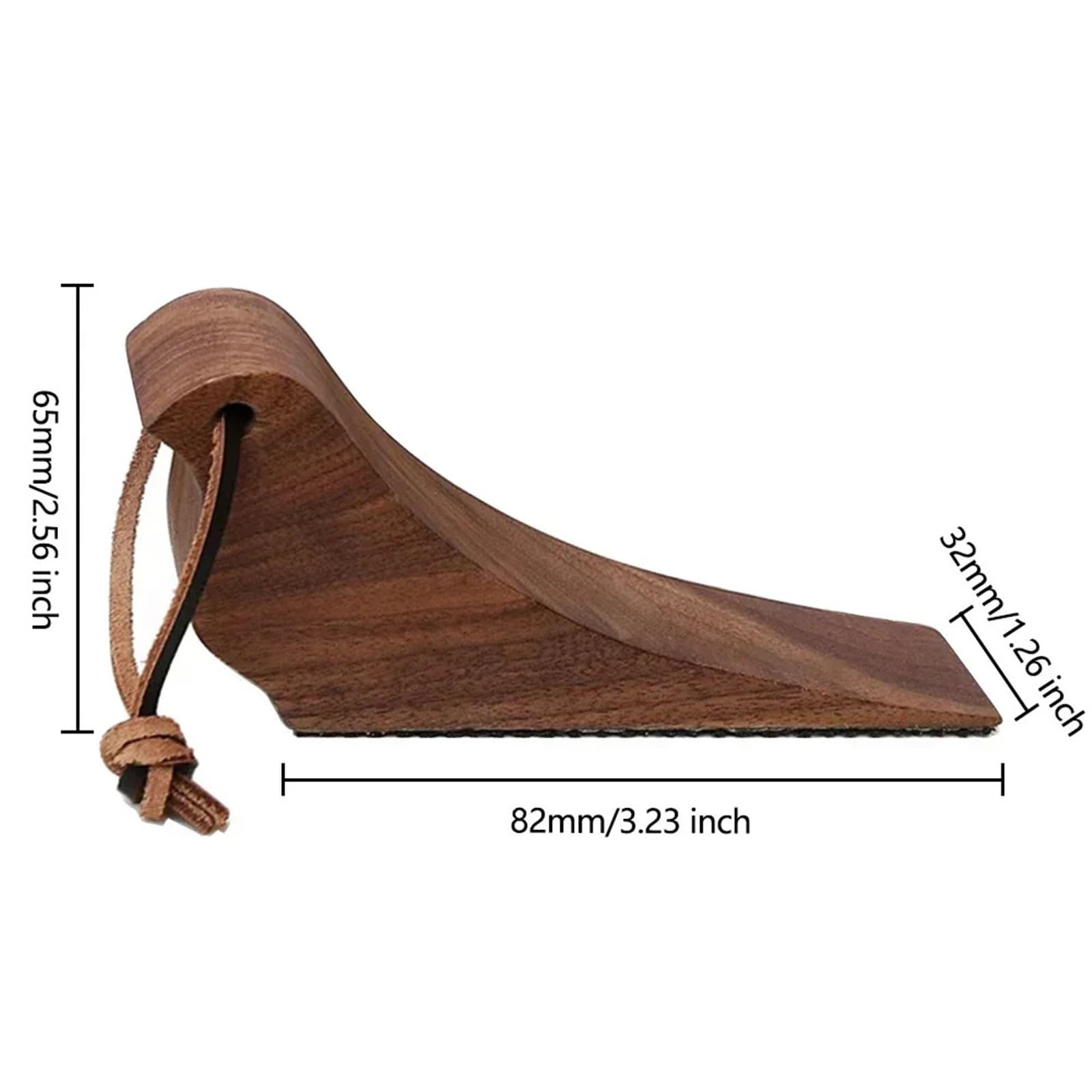 Klin do drzwi, Drewniany stoper do drzwi w kształcie ptaka ze skórzanym sznurkiem, wielokolorowy, 4,33 x 1,38 x 2,56 cala(Black,12 Pieces)