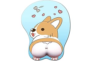 3D Funny Corgi Butt Shape Silicone Mouse Pad