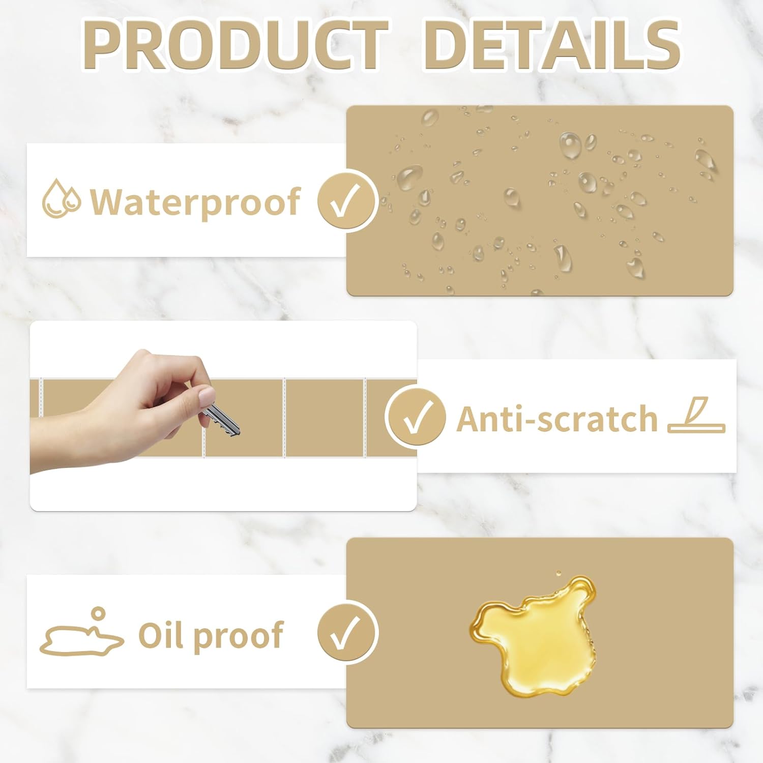 Starboling 2"x2"Square Thermal Labels,Self-Adhesive Thermal Sticker Printer Labels for Small Business,Address,Color Coding(Brown) - Image 3