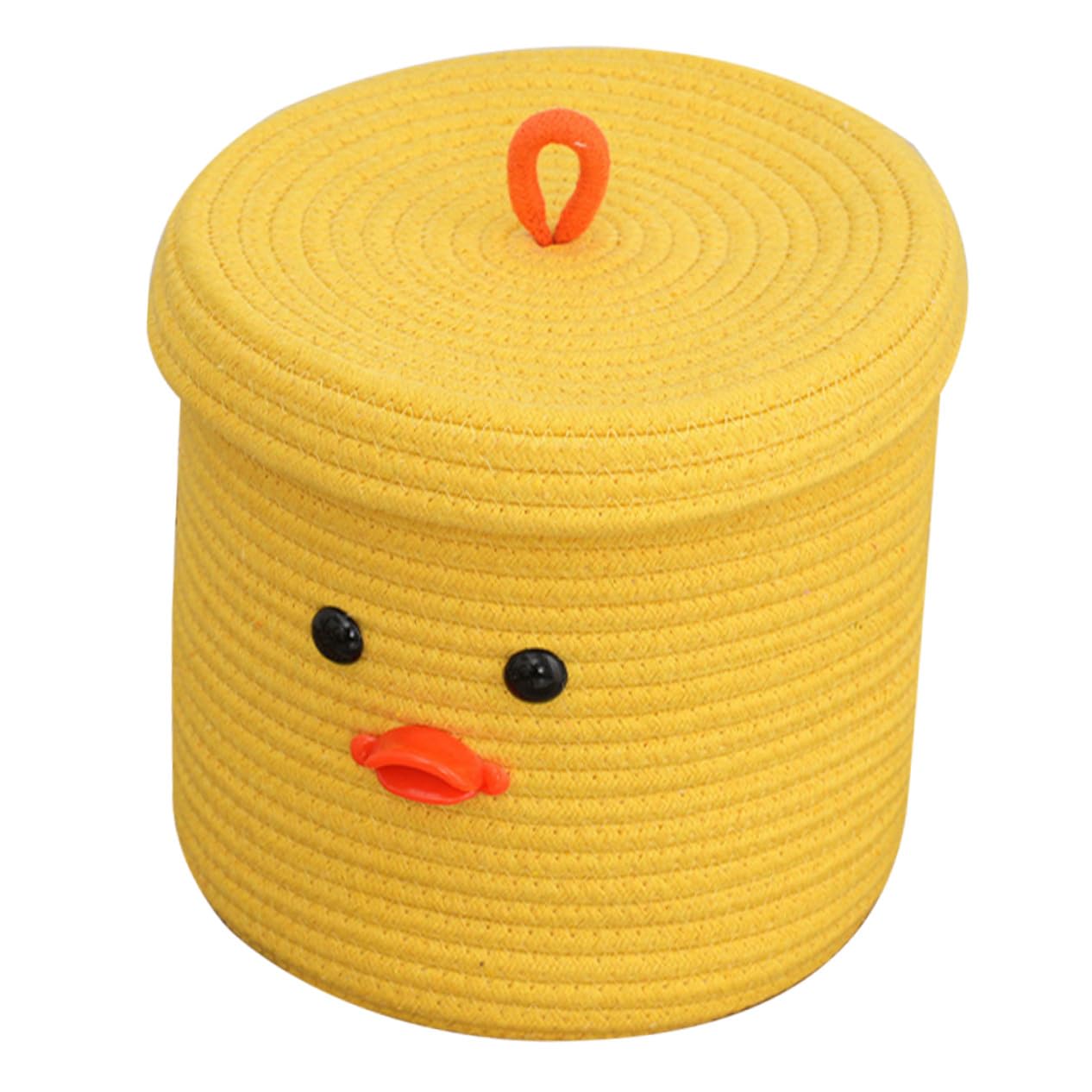 Panier en corde de coton jaune Gatuida pour table ordonnée