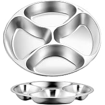 4-Compartment Prep Plate for Kitchen Organization, for Fruits 1Pcs