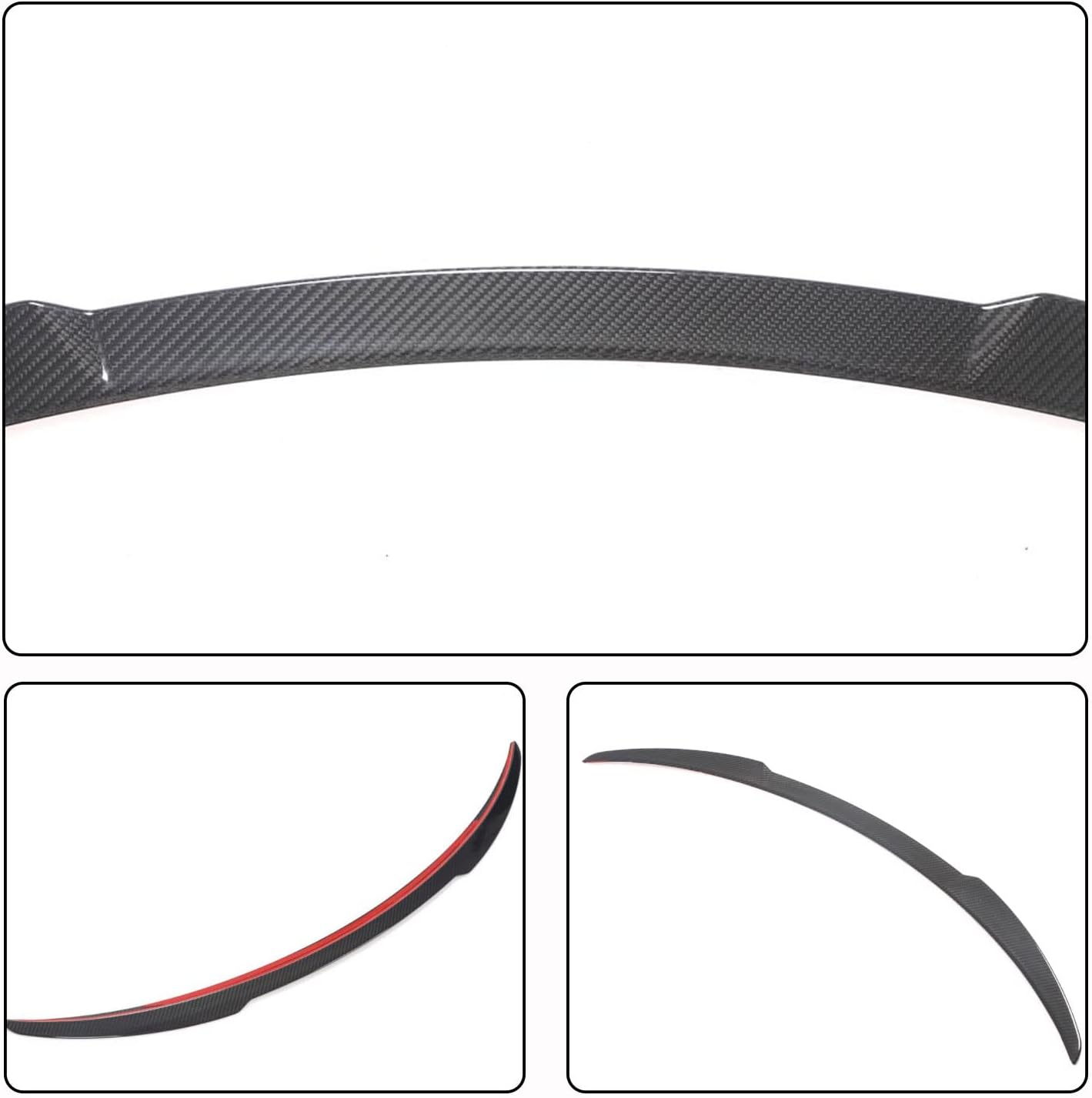 MCARCAR KIT Dry Carbon Fiber Trunk Spoiler for Tesla Model Y 2020-2024 Rear Spoiler Wing Lip Tail Rear Lid