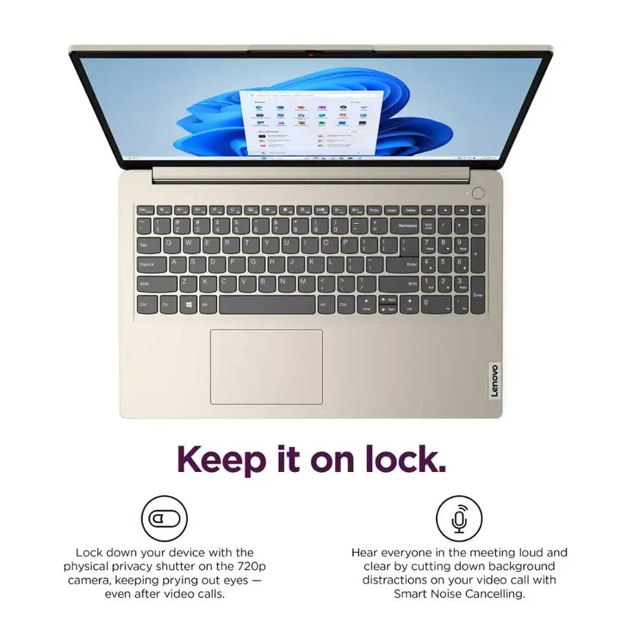 Image of Lenovo 15.6 inch HD IdeaPad Anti-Glare Coating + 1 Year Microsoft 365, 20GB RAM, 384GB SSD, Windows 11 Pro, Up to 9.5 Hours Battery Life, Intel Processor, WiFi 6, HDMI, USB-C, SD Card Slot, w /WOWPC USB