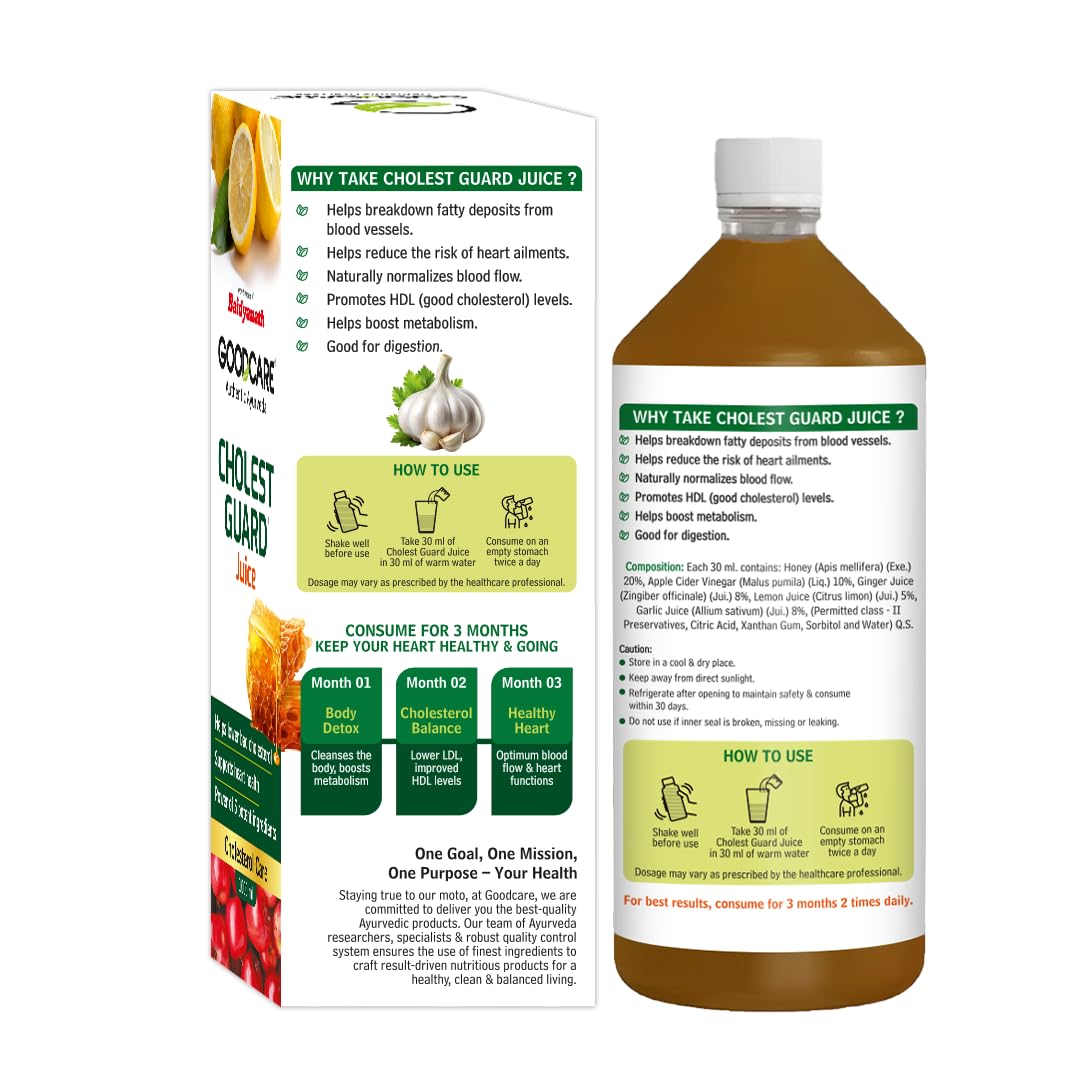 Goodcare Cholest Guard Ayurvedic Drink | Support Heart Health| Lower Bad Cholesterol| With 5 Ayurvedic Ingredients for Healthy Cholesterol Levels| Antioxidant drink for daily health management - Image 8 thumbnail