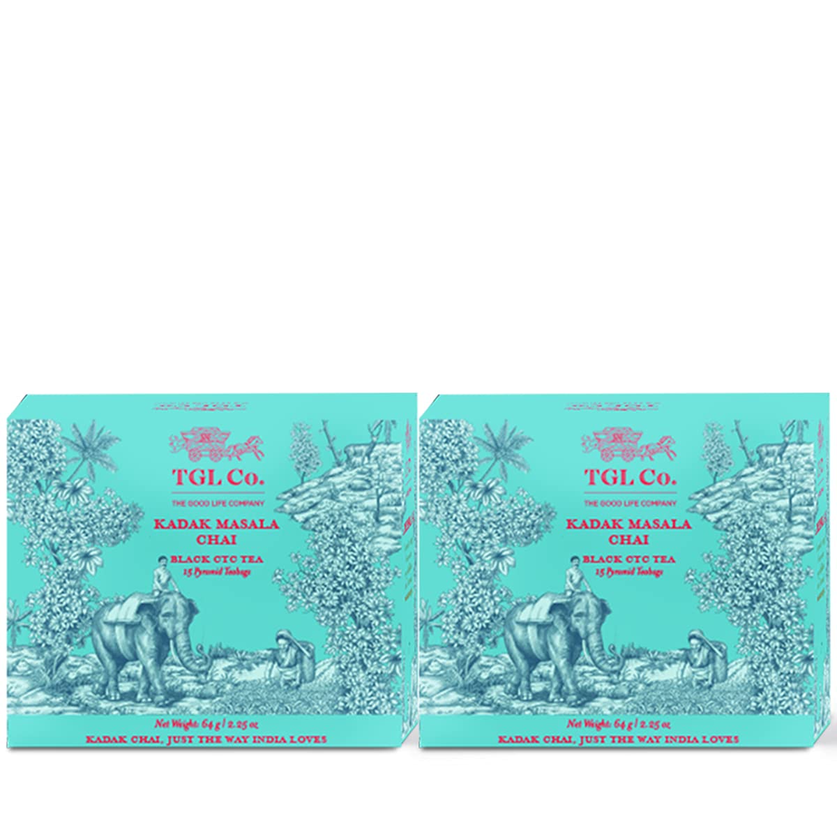 TGL Co. Kadak Masala Chai Tea Bag/Loose Tea Leaf (16 Tea Bags) Pack of