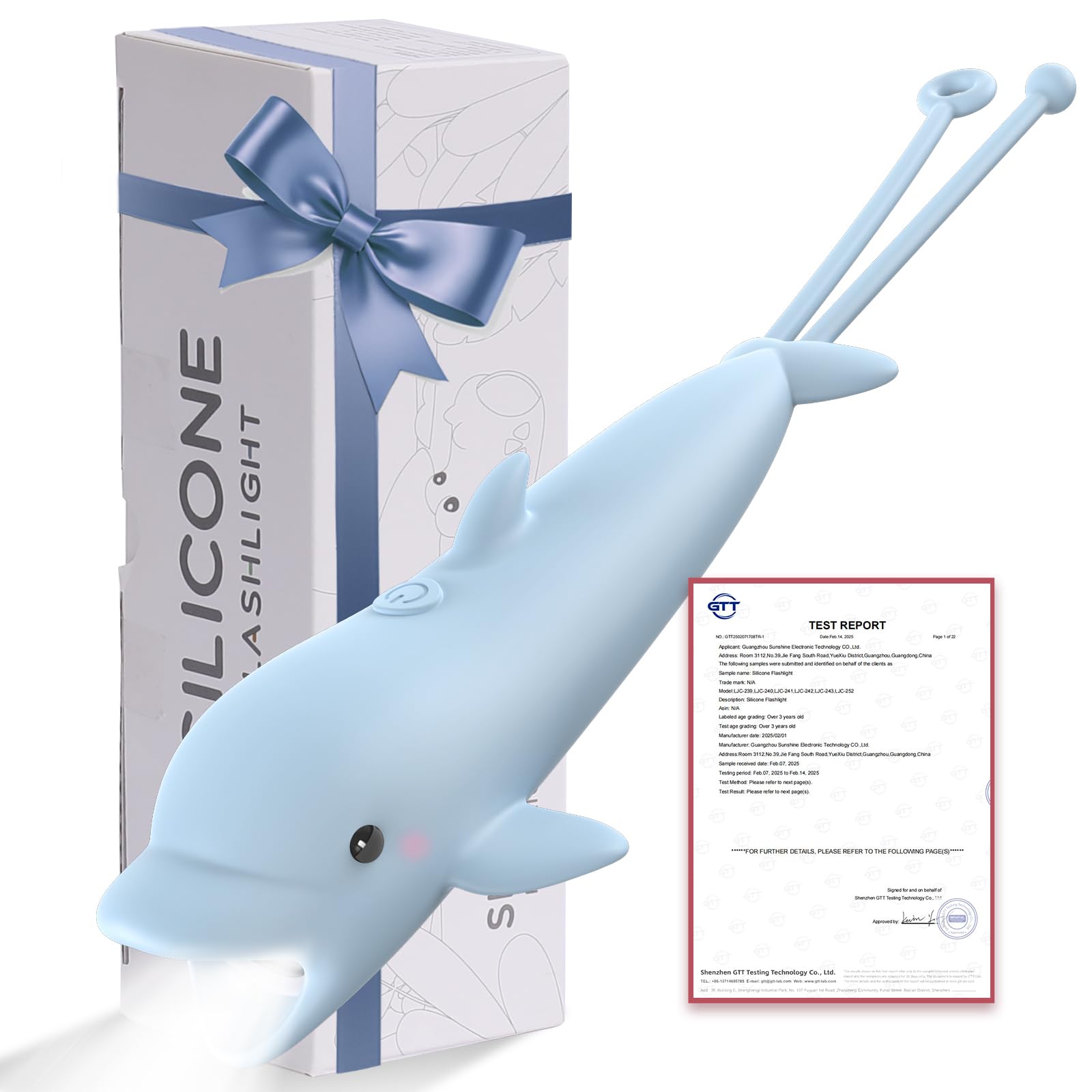 LOVERUIS Aufladbar Taschenlampe Kinder Silizium, Dimmbar Kindertaschenlampe, Stroboskop-Taschenlampe, Wiederaufladbare Geschenk für Kinder ab 3 Jahren