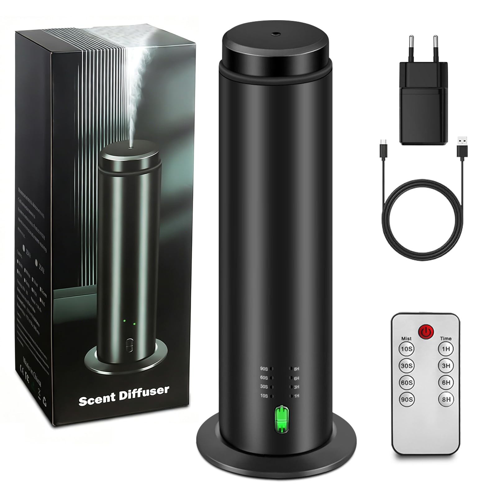 Difusor Aceites Esenciales sin Agua Mini Portátil USB 200 ml | Perfume Aire Aromaterapia, Atomizador, Cargado USB, 3 Nivel de Niebla, Para Habitación Hogar Oficina