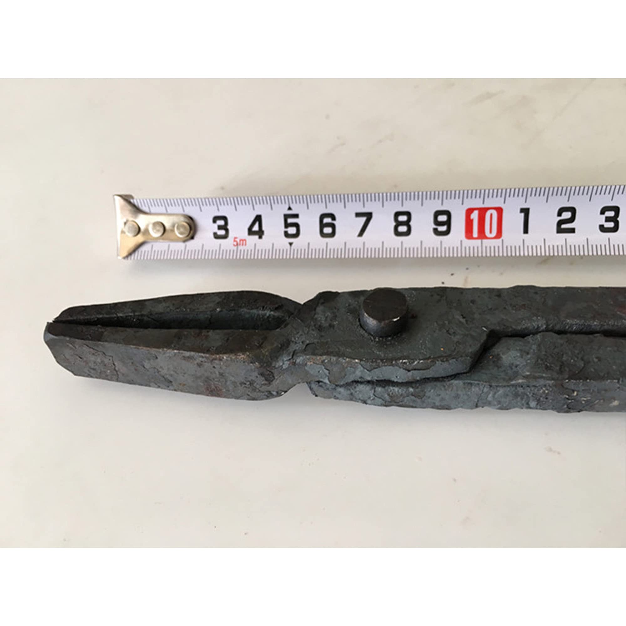 Tenaza de forja Pinzas planas Pinza de herrero 320mm 450g Pinzas de forja tornillo de banco yunque para la fabricación de cuchillos Forja del yunque del herrero herrero