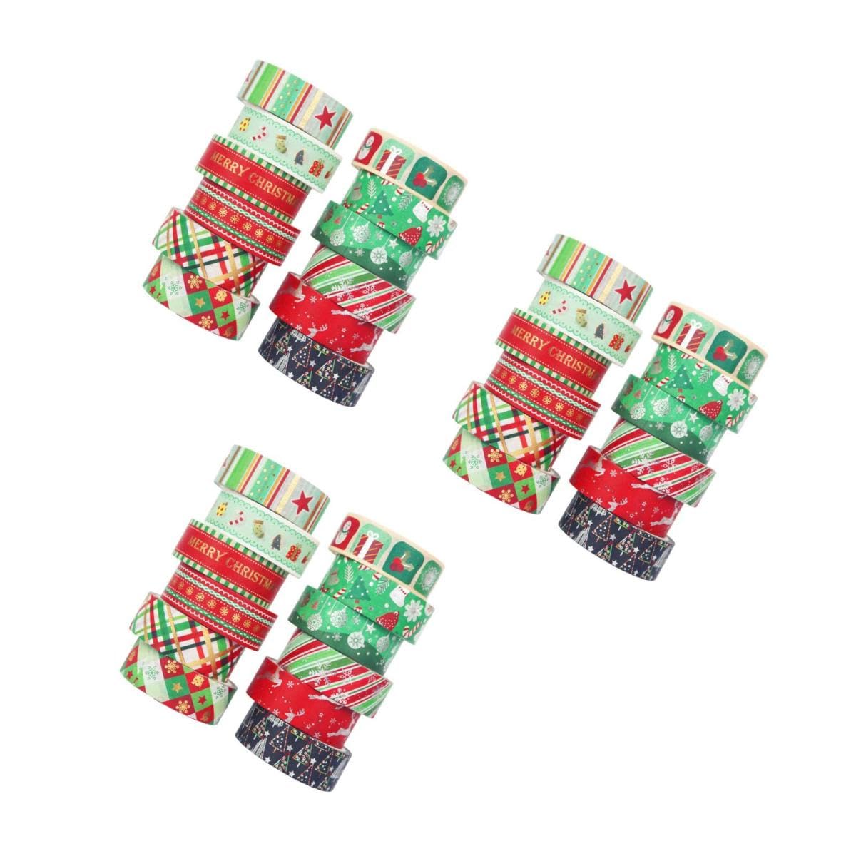 ABOOFAN 36rollos Cinta Washi Decorativa De Tema Navideño para Manualidades y Scrapbooking Diseño Creativo para Decoración Festiva