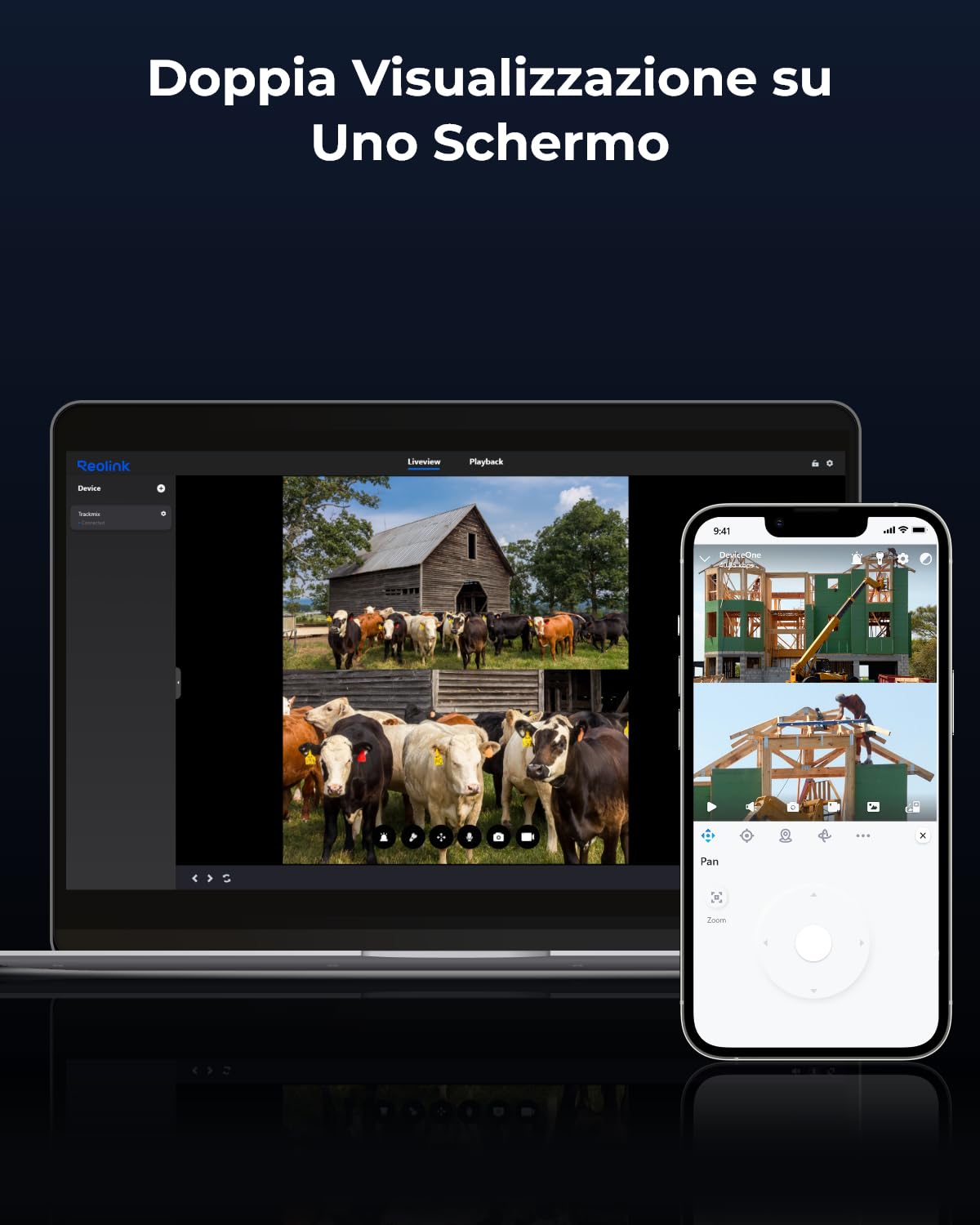 Reolink 4K Telecamera da Esterno con SIM 4G LTE, Batteria e Pannello Solare | 355° Pan/90° Tilt, Doppio Obiettivo, Zoom Ibrido 6X, Visione Notturna a Colori, Alexa & Cloud, TrackMix LTE