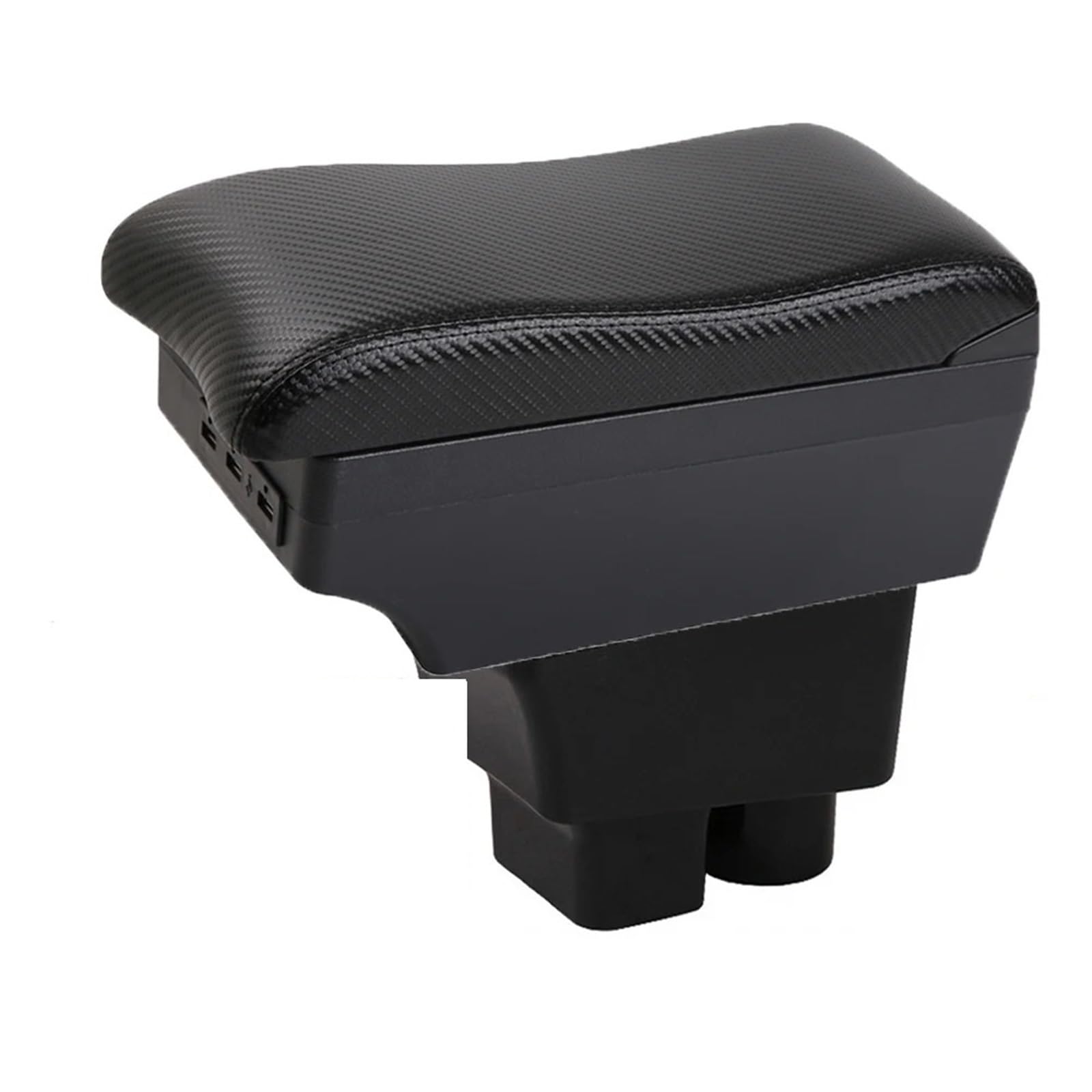 NOKRGQW Car Armrest Box For Skoda For Rapid Armrest Box Auto Storage Box Bracing Interior Details Retrofit Part(E-Black black line)