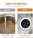 Garbage Disposal Splash Guard, 3 3/8" for InSinkErator Evolution Series QCB-AM Kitchen Sink Baffle Rubber Drain Cover 2022 Upgraded Removable Quiet Collar EPDM Insert Parts