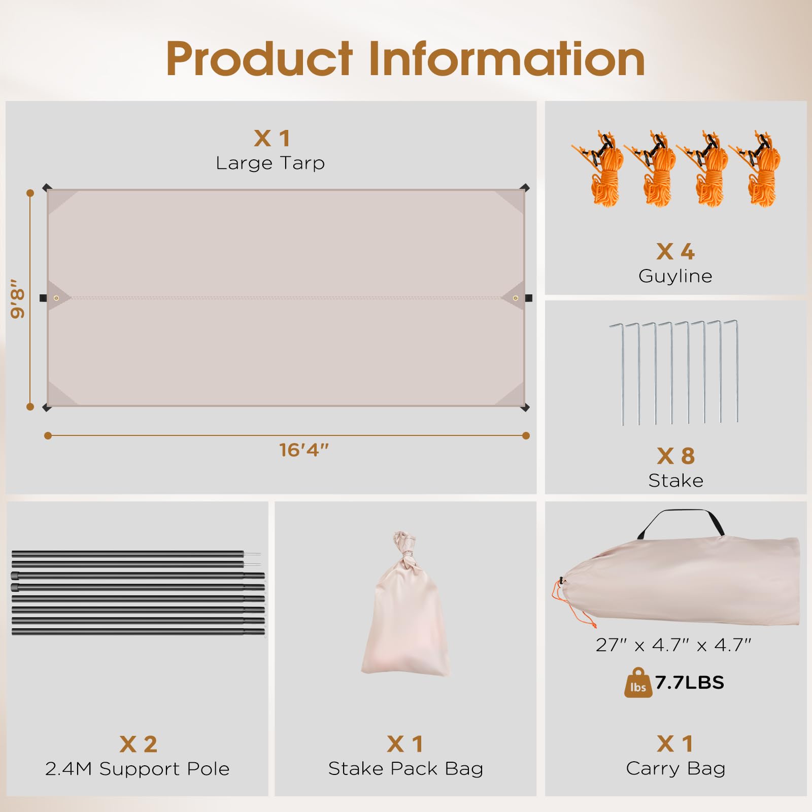 Equinox Ultralite Globe Skimmer Nylon Tarp 8 ft. x 10 ft.