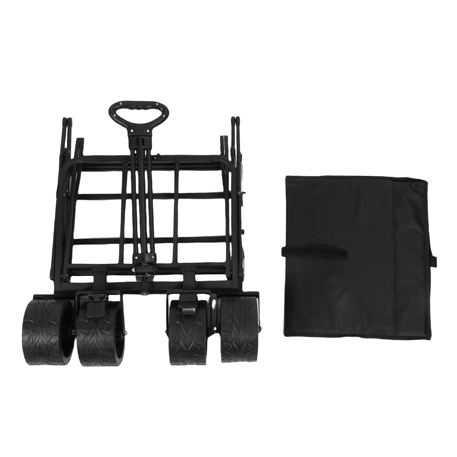 BRRNOO Carrello Pieghevole Utility con Capacità 150L, Telaio in Acciaio