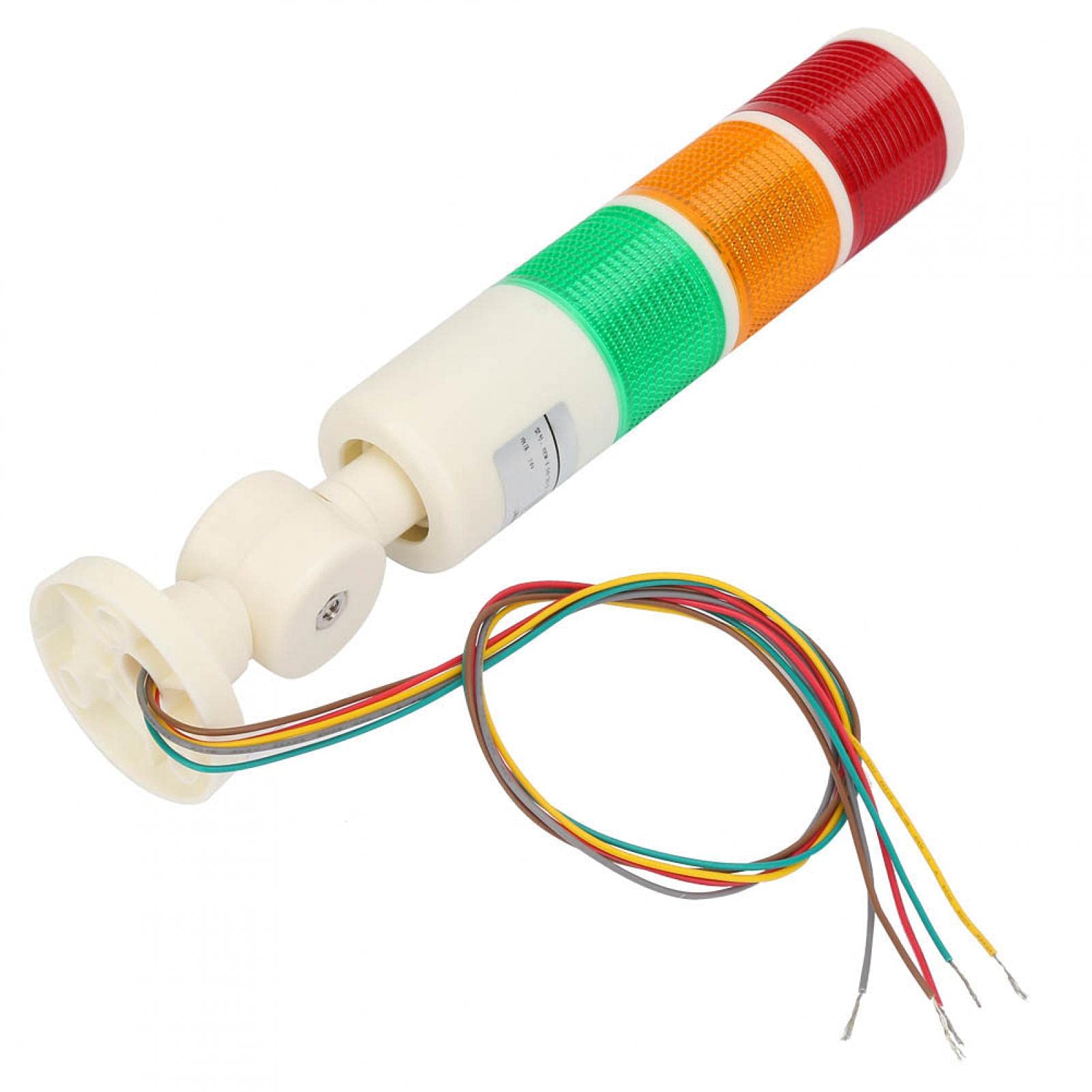 Signal lumineux industriel, Tour de signalisation à 3 couches 24 V DC LED Feux d'avertissement industriels Lampe indicateur d'avertissement de sécurité d'urgence Tour de signalisation