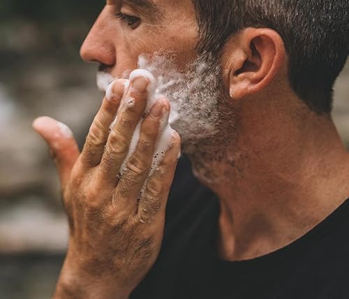 Miniatura 3 de Vigor Brisk Shower and Shave for Men – Lavado corporal todo en uno, lavado de barba, champú y espuma de afeitado – Aceite esencial de pino puro, 8.5