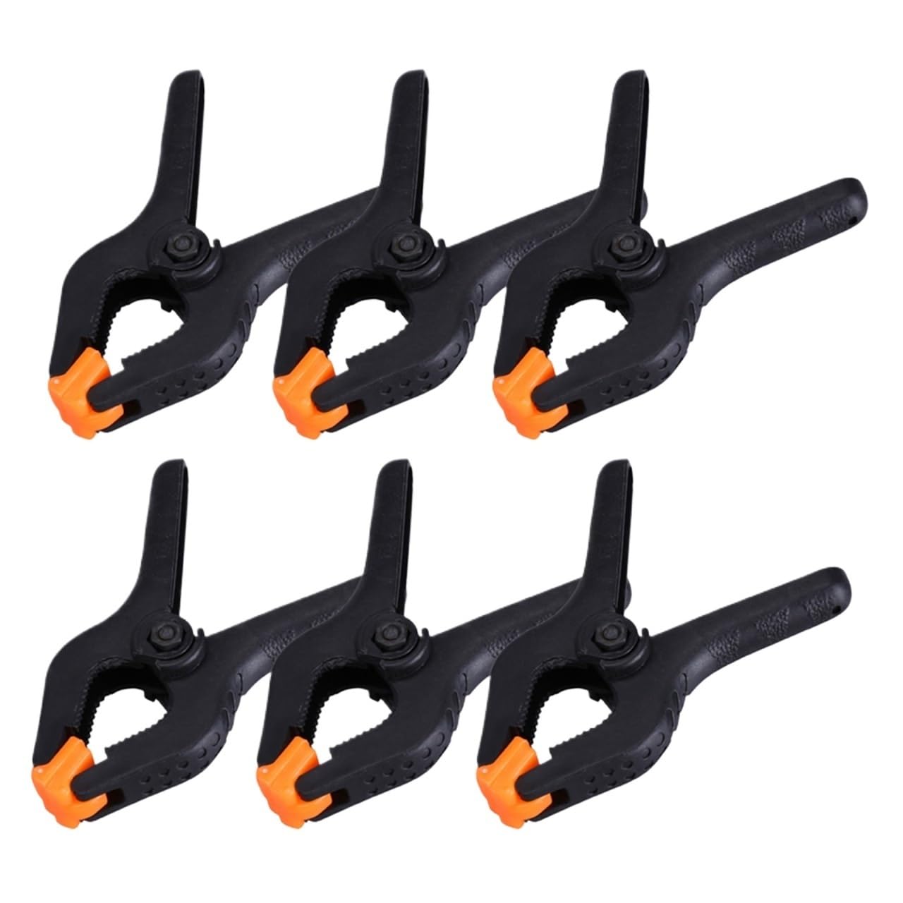 WAJJWI Nylon Spring Clamps 20 Pcs 3inch Plastic Spring Clamps Craft Woodworking Grip Photo Background Cramps Reinforced Nylon Handles