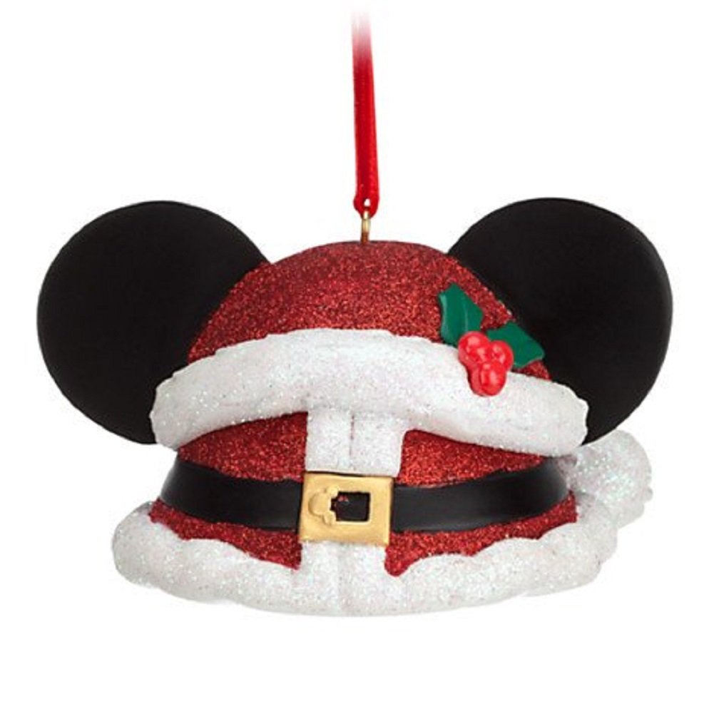 Disney Parks Exclusive Mickey Mouse Ear Hat Santa Claus Red