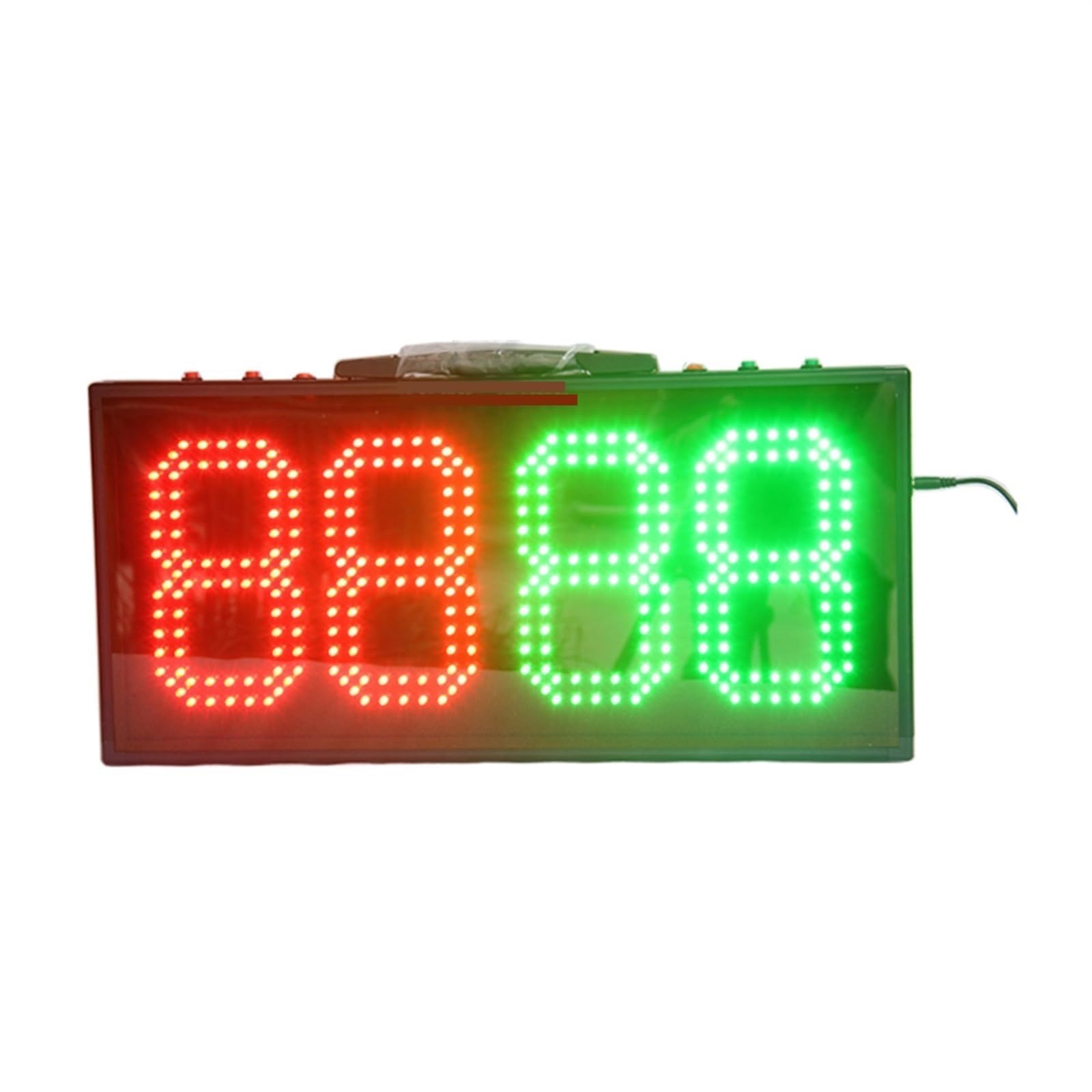 Przenośna Elektroniczna Tablica Wyników Sportowych LED 8 Cali 4 Cyfry Czerwony Zielony Kolor Wyświetlacz Zastępczy Piłki Nożnej łAtwy W Odbiorze