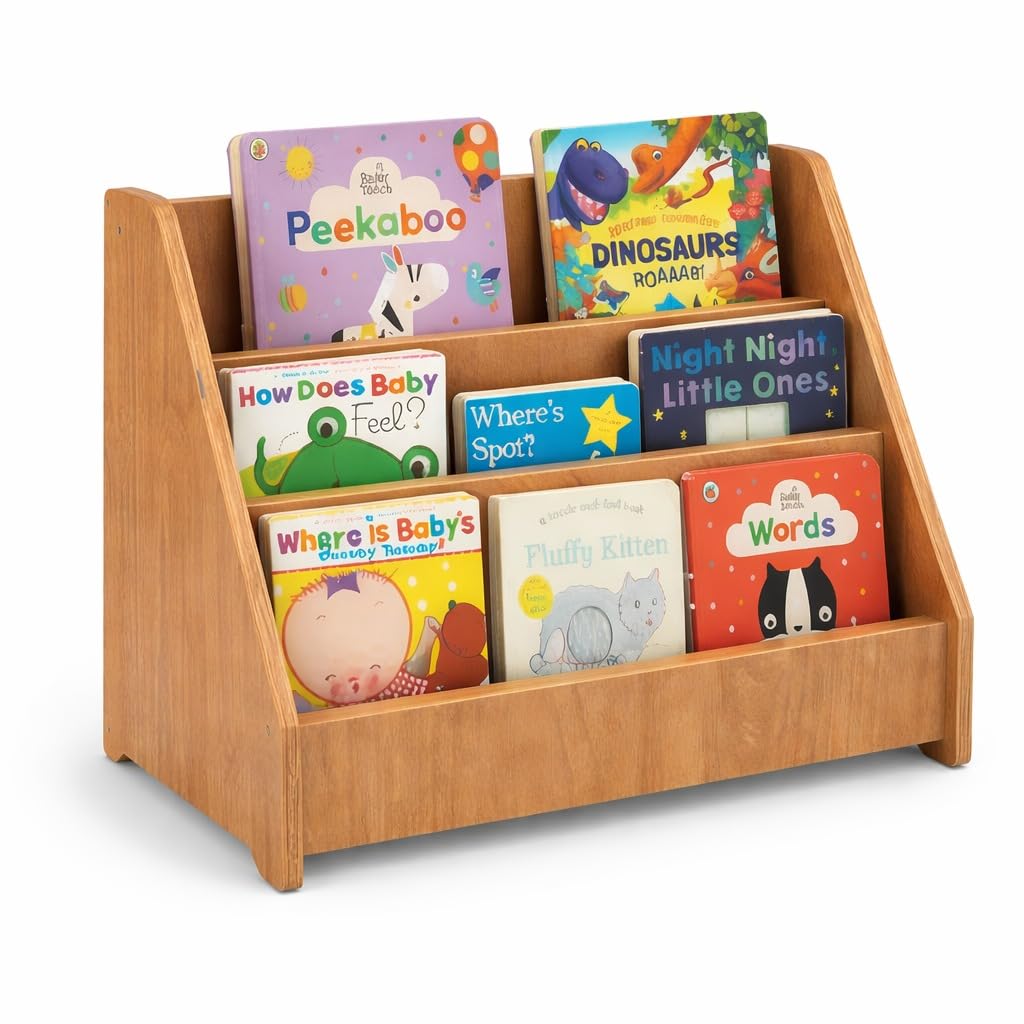 WonderVed Montessori Bookshelf for Toddlers & Kids | Wooden Toy & Book Organizer for Study Room & Nursery | Must-Have Baby Essential for New Moms | Eco-Friendly, Durable & Child-Safe Gift-image-29