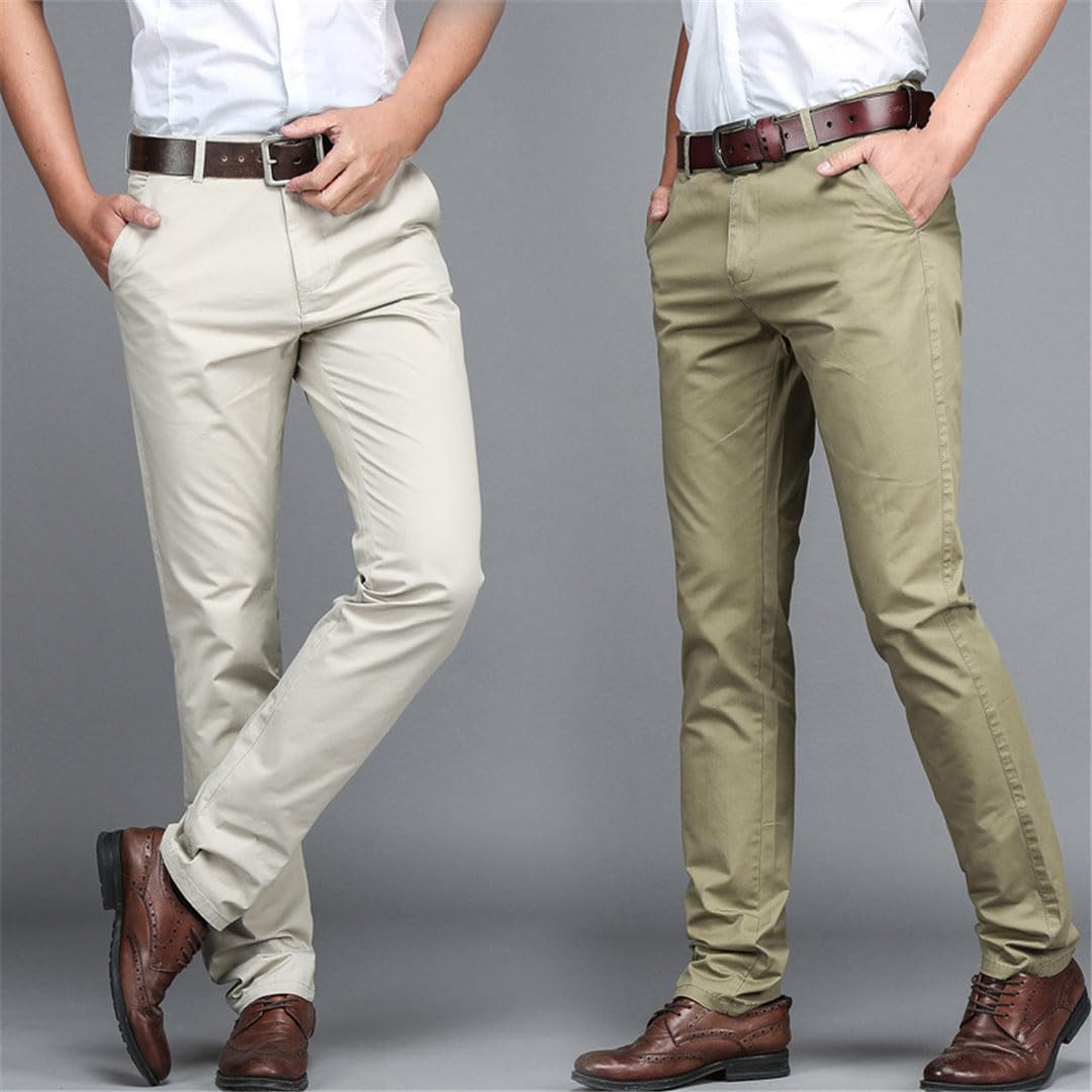 Vogrtcc Pantalones De Vestir para Hombre Pantalones De Negocios Pantalones De Traje Casual De Oficina
