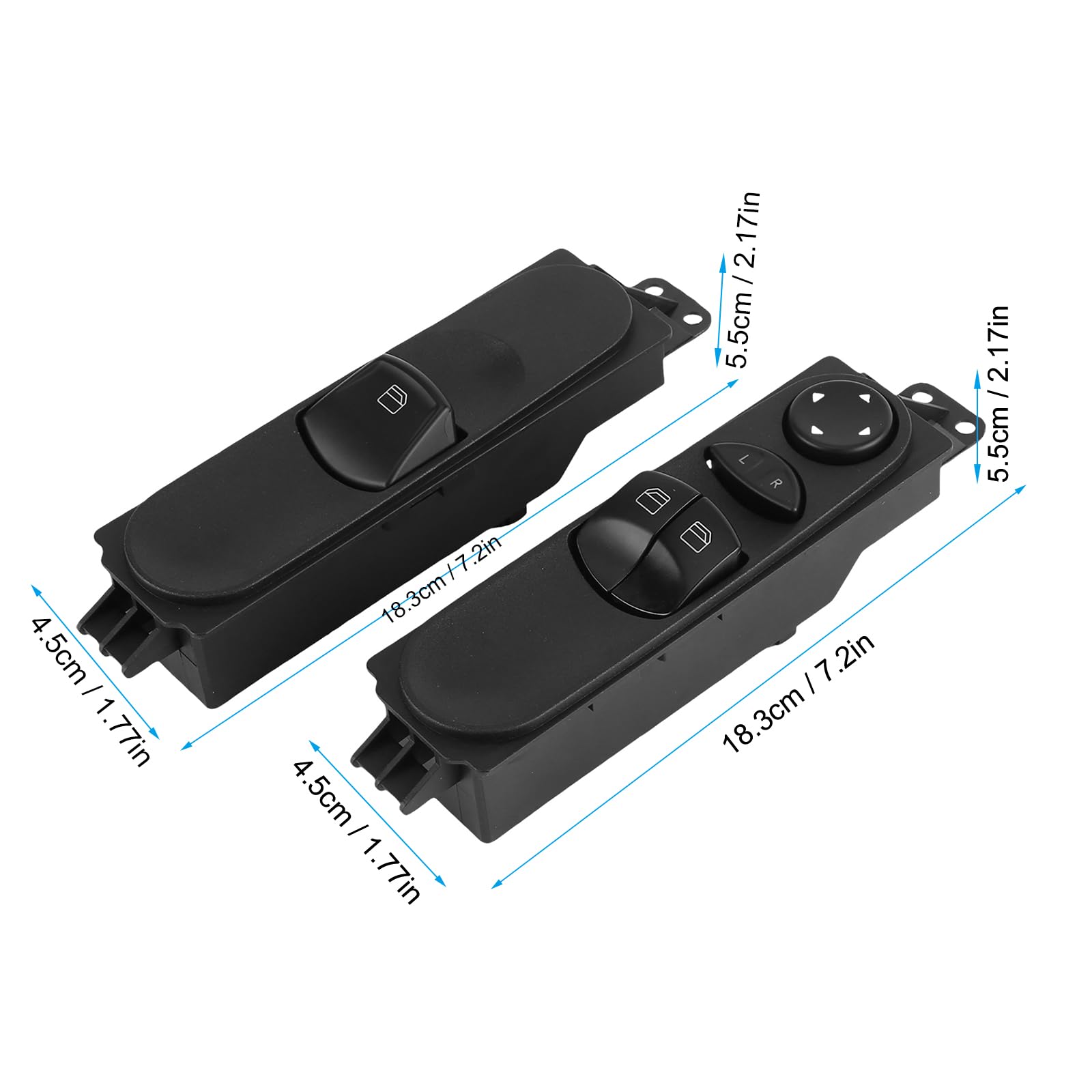 Fensterheber Schalter Schalteinheit Vorne Links & Rechter Kompatibel mit Mercedes-Benz Sprinter W906 2006-2023 Fahrerseite Hauptfensterschalter Power Fenster Lock Schalter A9065451213 A9065450913