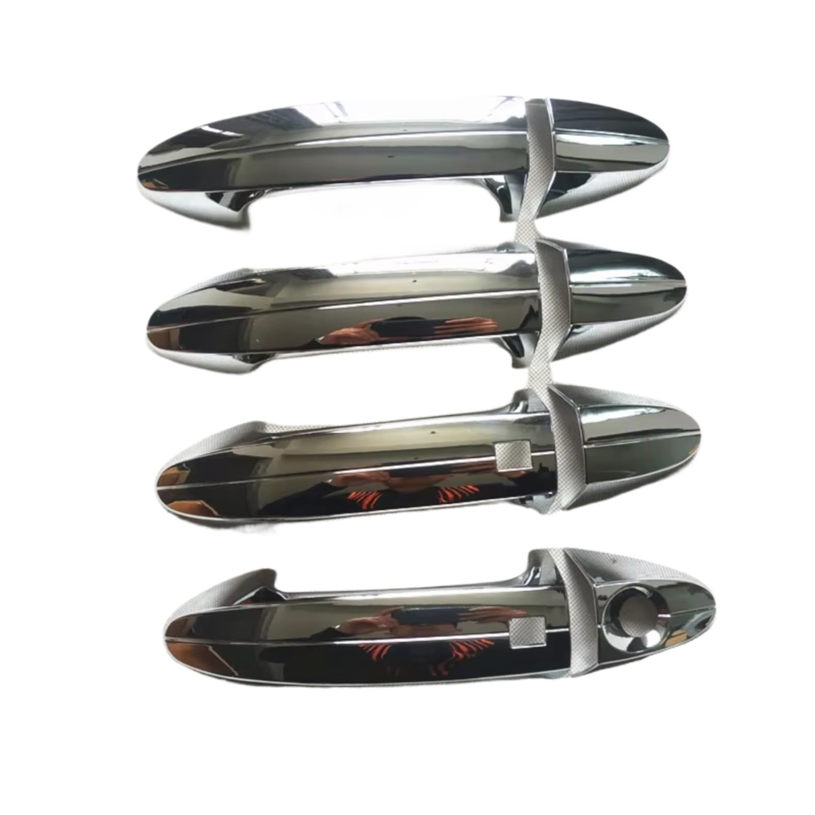 DSPOLIMV Outer Door Handle Cap Compatible with for Ecosport 2013 2014 2017 2018 2019 2020 2021 Car Door Handle Cover Trim Chrome Accessories(4DC3)