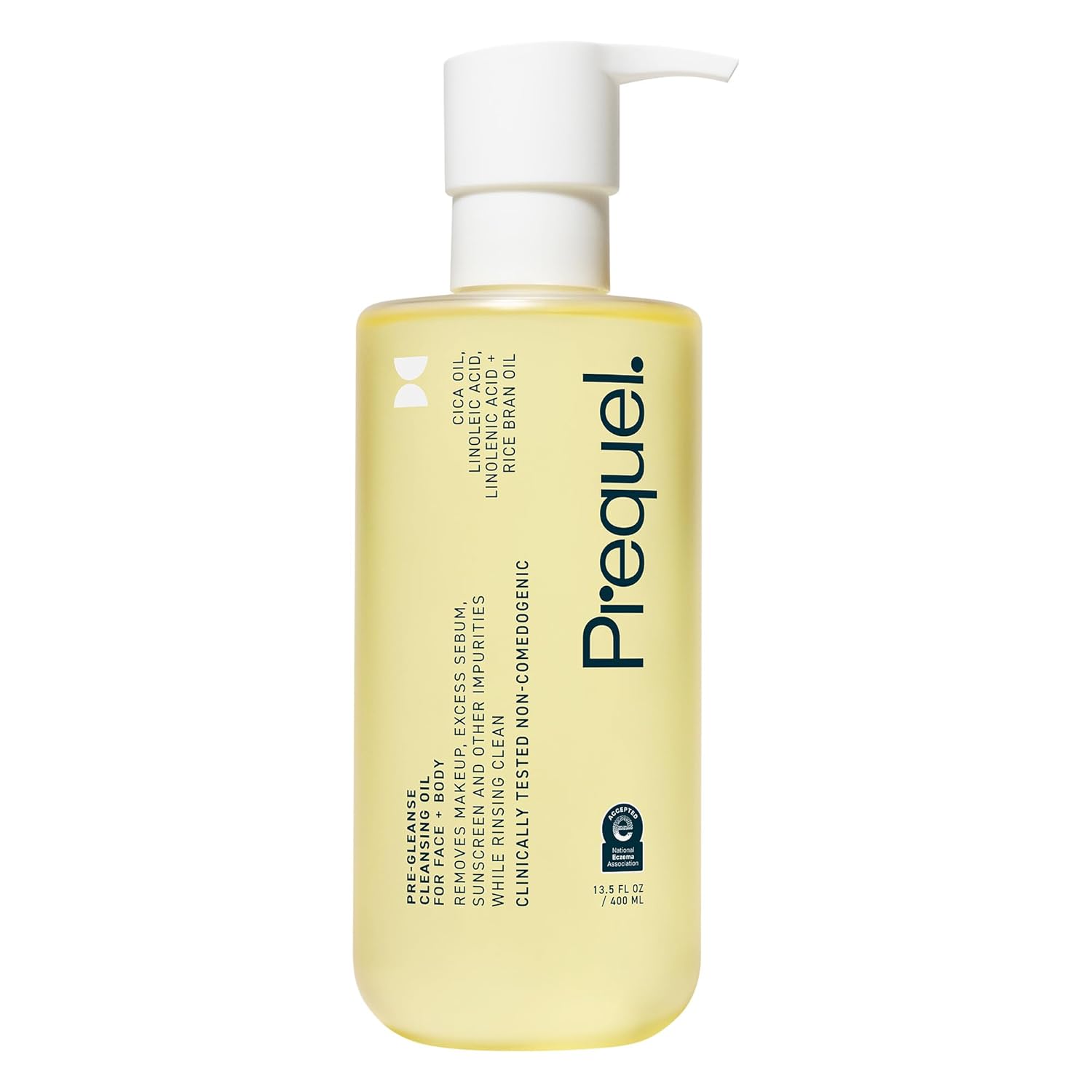 Prequel Skin Pre-Gleanse Oil Cleanser for Face. Double Cleansing Oil Skincare for Women with Cica and more. Non-Comedogenic Makeup Remover. Unscented Gentle Formula For All Skin Types. 13.5oz
