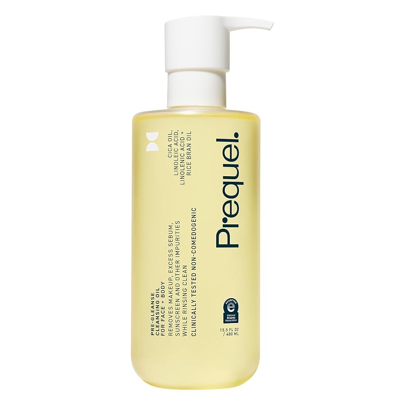 Prequel Pre-Gleanse Óleo de Limpeza Facial com Cica, sem fragrância, 400 mL