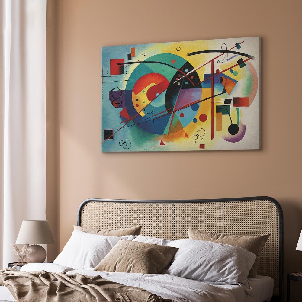 murando - Quadro Moderno per Soggiorno, Kandinsky Composizione, 120x80 cm | Chiodi Inclusi, 1 Pezzo, Quadri Moderni Grandi, Stampa su Tela, Resistenti allo Sbiadimento, Composizione VIII, Stile AI