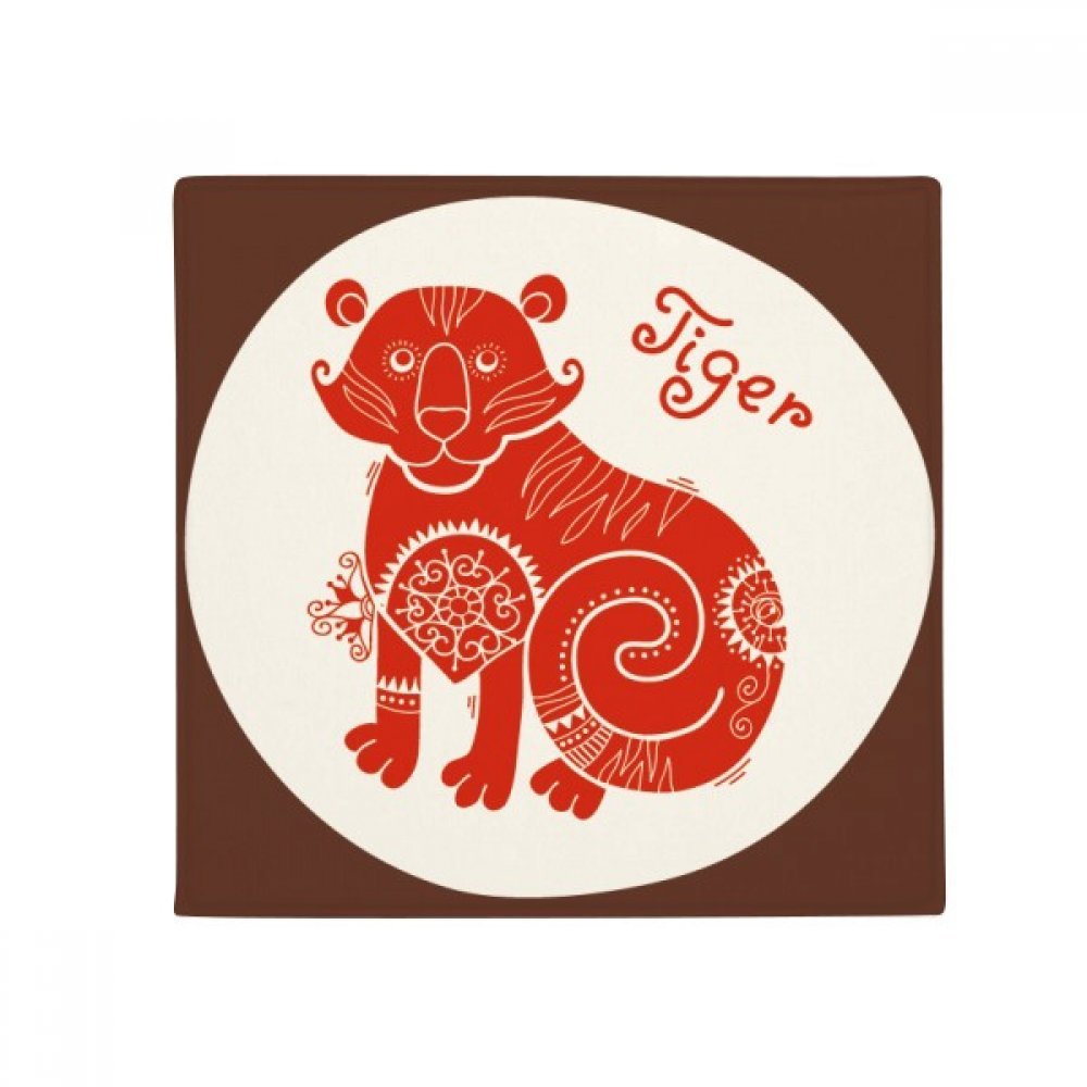 Tapis de sol tigre zodiaque chinois rouge antidérapant de 80 cm pour cuisine