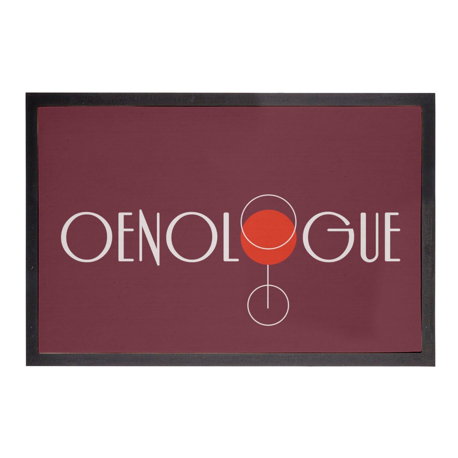 Paillasson Rouge Oenologue Tapis Entrée Vin 75x50
